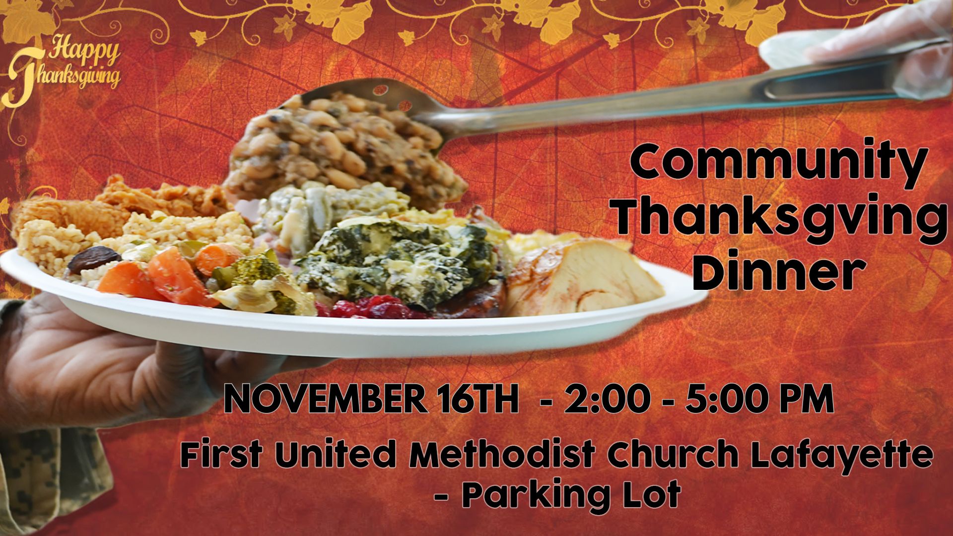 11 16 2025 Community Thanksgiving Dinner Announcement for Facebook